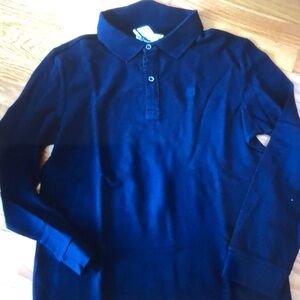 Navy Long Sleeve Polo Shirt